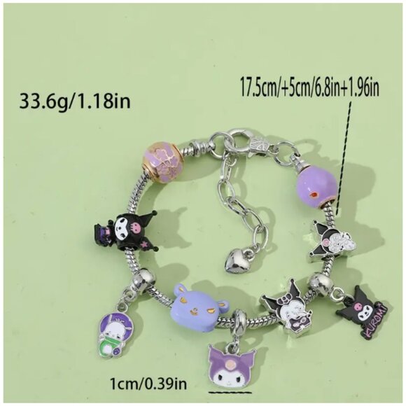Sanrio Kuromi, Charm Bracelet. Beautiful and well made for Hello kitty Lovers - Picture 2 of 3